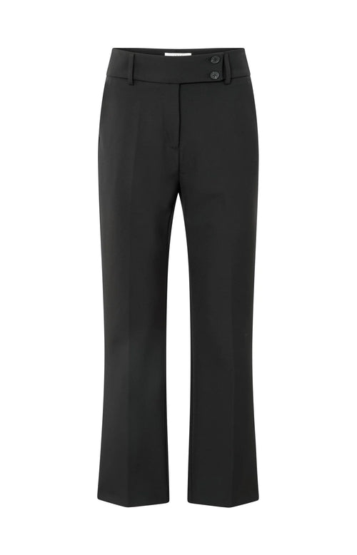 Yaya Trousers with Modern Waistband - Black