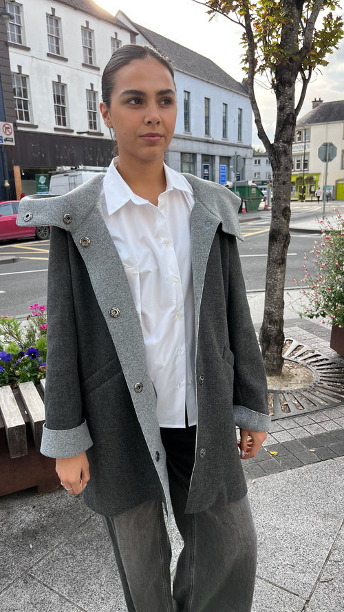 Jane Lushka Irlanda Hooy Winter Coat - Grey