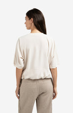 YAYA Short sleeve top with balloon hem