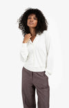 Yaya Blouse with Double Layer Look - White