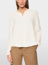Marc Cain Flowing slip-on blouse with bow - Cream