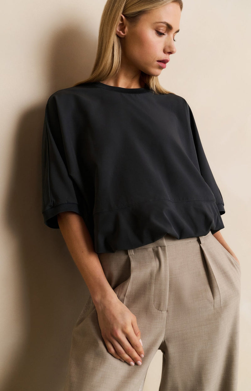 YAYA Short sleeve top with balloon hem