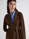 Marella Brown Suede Trench Coat