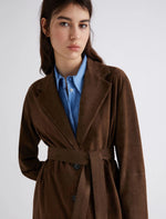 Marella Brown Suede Trench Coat