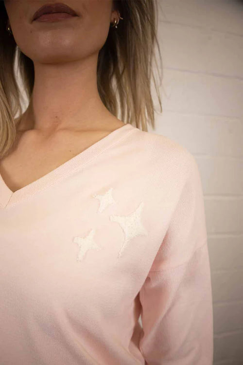 No2moro Pink Reavy Star Knit