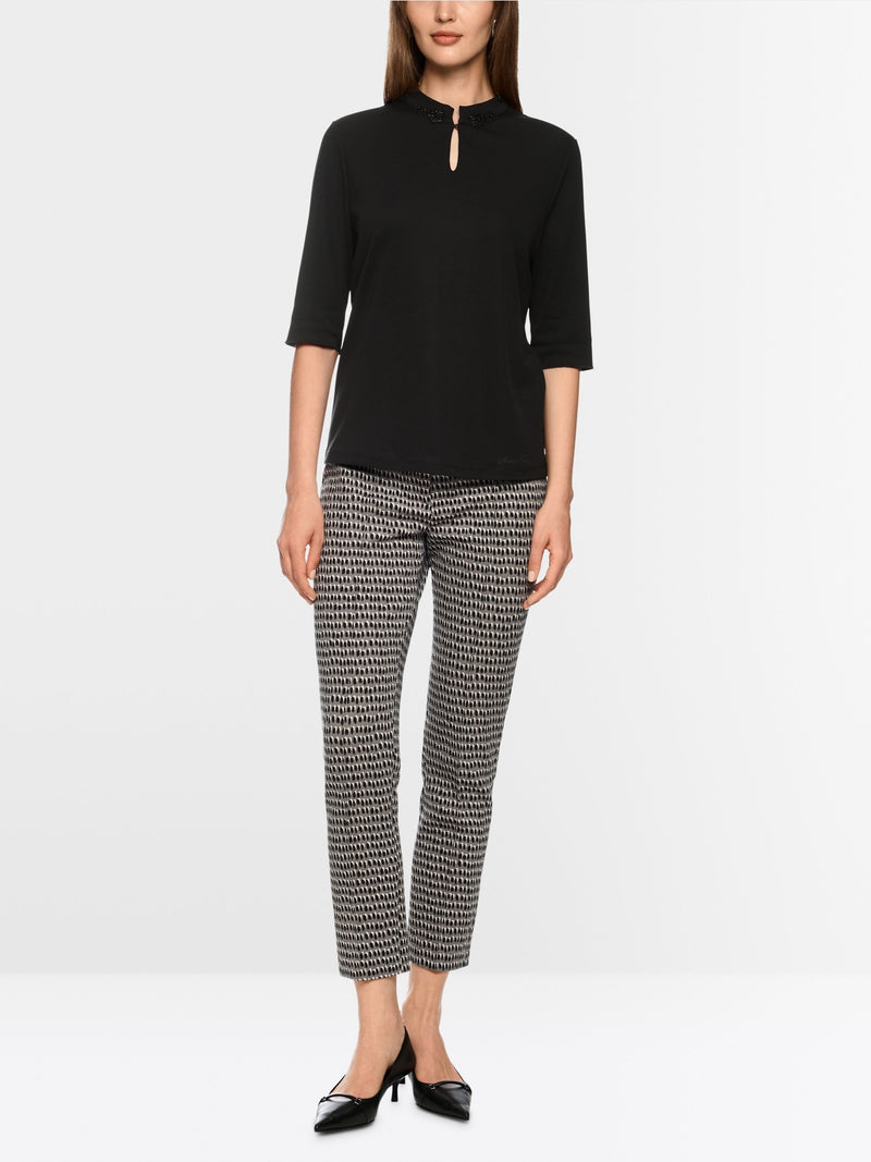 Marc-Cain Shirt with sparkling flowers