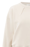 Yaya Sweatshirt with pleat details and side drawstring