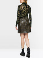 Marc Cain mesh long sleeve patterned top
