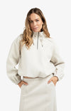 Yaya Balloon Sleeve Sweatshirt - Cloud Grey Melange