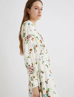 Marella Satin Criss-Cross Dress - CREAM