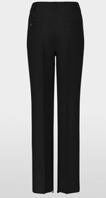 Marc Cain High-waist FAID trousers with piping - Black