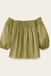 Ba&SH Dalila Top with Removable Sleeves - Khaki