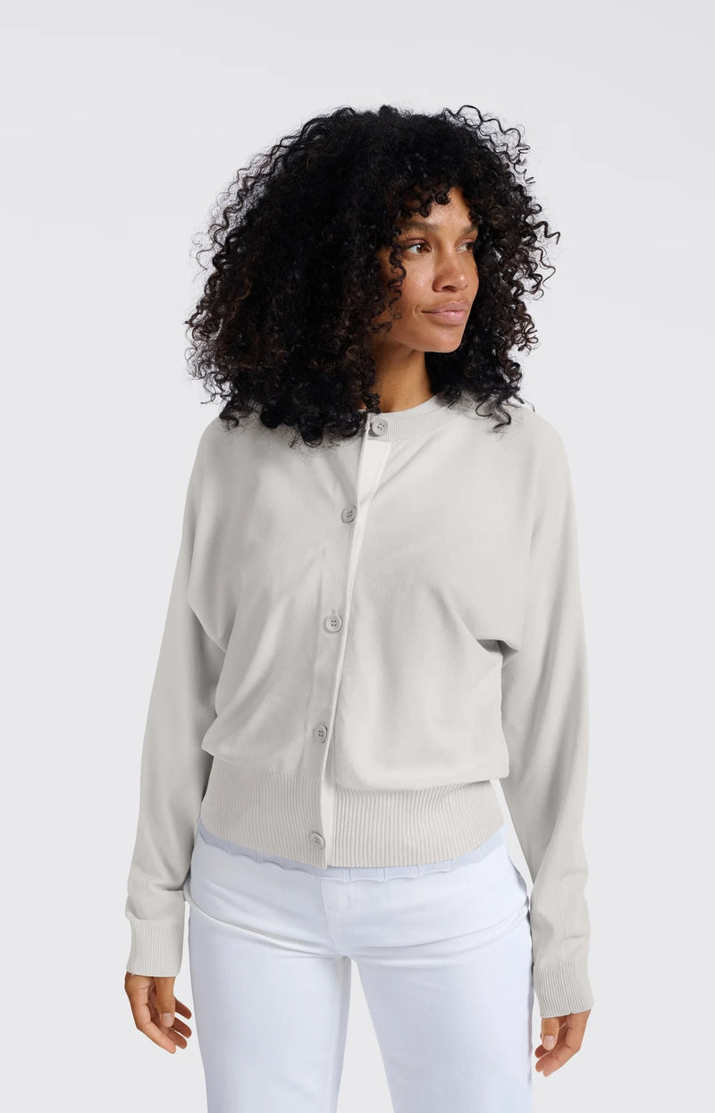 Yaya Batwing cardigan with contrasting details