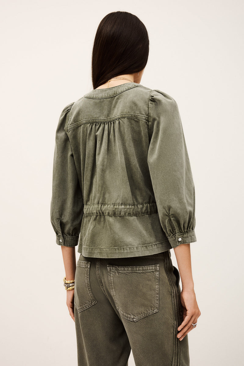 Ba&sh Olivina wrap top - KHAKI