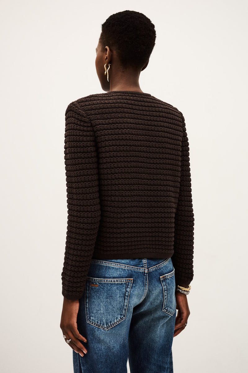 Ba&sh Gaspard Cardigan - Chocolat