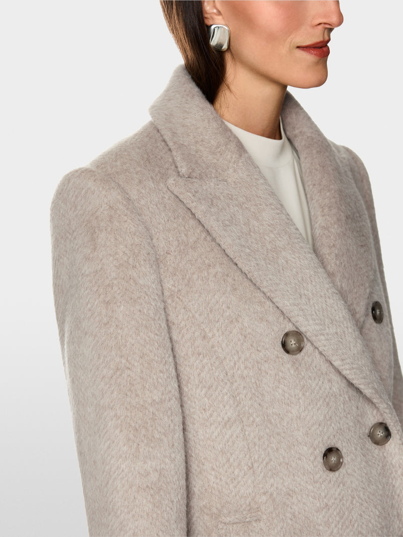 Marc Cain Fitted coat in alpaca wool blend
