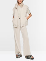 Marc Cain Cosy waistcoat with faux fur collar
