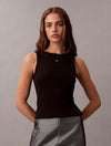 Calvin Klein Ribbed Cotton Badge Tank Top