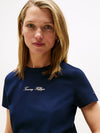 Tommy Hilfiger Textured logo tshirt - NAVY