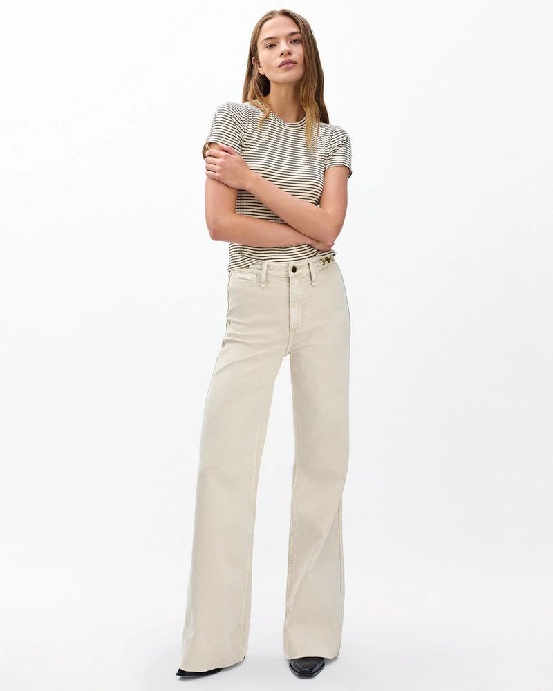 Rag & Bone Skylar High Rise Trouser Jean - Cream