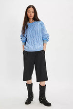 Free People Frankie Cable Jumper - Blue