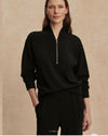 Varley Sally Half Zip Sweat - Black