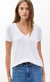 Rag & Bone Slub V-Neck Tee - White