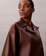 Calvin Klein Faux Leather Shirt