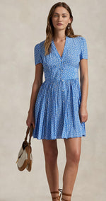 Ralph Lauren Floral Print Crepe Dress