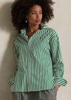 Ralph Lauren Relaxed Fit Cotton Shirt - Green Stripe