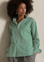 Ralph Lauren Relaxed Fit Cotton Shirt - Green Stripe