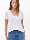 Rag & Bone Slub V-Neck Tee - White