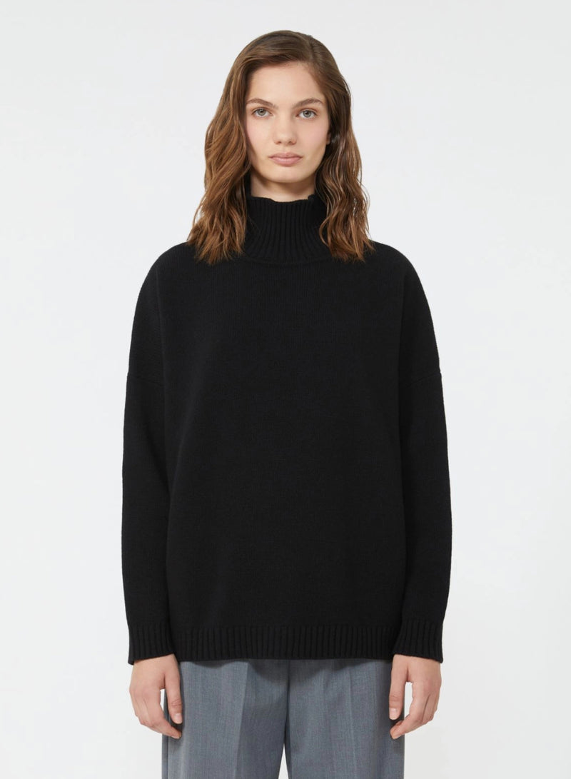 Weekend Max Mara Wool Knit Turtleneck Jumper - Black