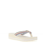 Tommy Hilfiger Wedge Striped Beach Flip flop. - calico