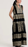 Greek Archaic Kori black & gold dress