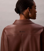 Calvin Klein Faux Leather Shirt