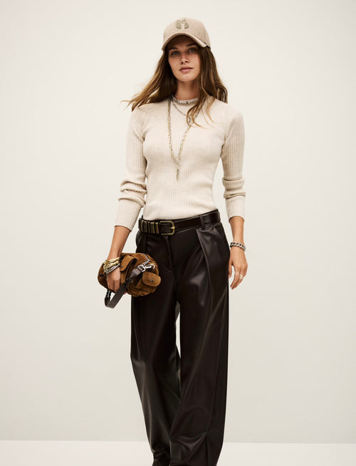 Ba&sh Banny Long Sleeve Ribbed Top