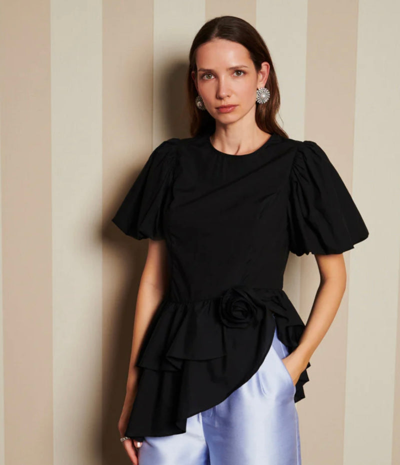 Sister Jane Pantry Rose Blouse - Black