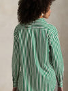 Ralph Lauren Relaxed Fit Cotton Shirt - Green Stripe