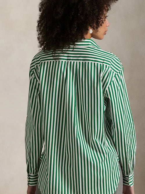 Ralph Lauren Relaxed Fit Cotton Shirt - Green Stripe