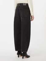 Weekend Max Mara Cotton Denim Barrel-Leg Jeans - Black
