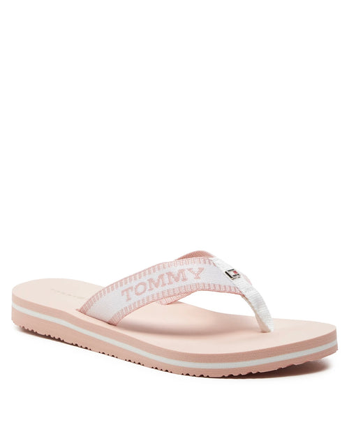 Tommy Hilfiger Webbing Pool Slide - Ecru Whimsy Pink