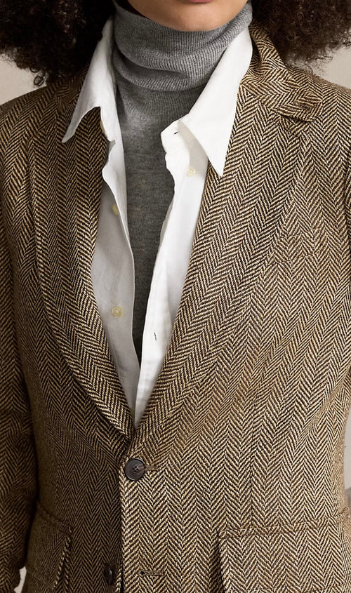 Polo Ralph Lauren Herringbone Linen Blend Blazer