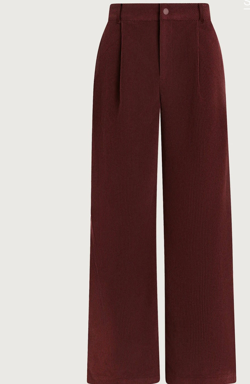 Varley Floris Wide Leg 32 - Burgundy