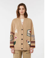 Weekend Max Mara Wool Knit Oversized Cardigan - Beige