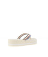 Tommy Hilfiger Wedge Striped Beach Flip flop. - calico