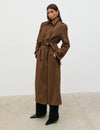 Pretty Lavish Agnes Faux Suede Trench Coat