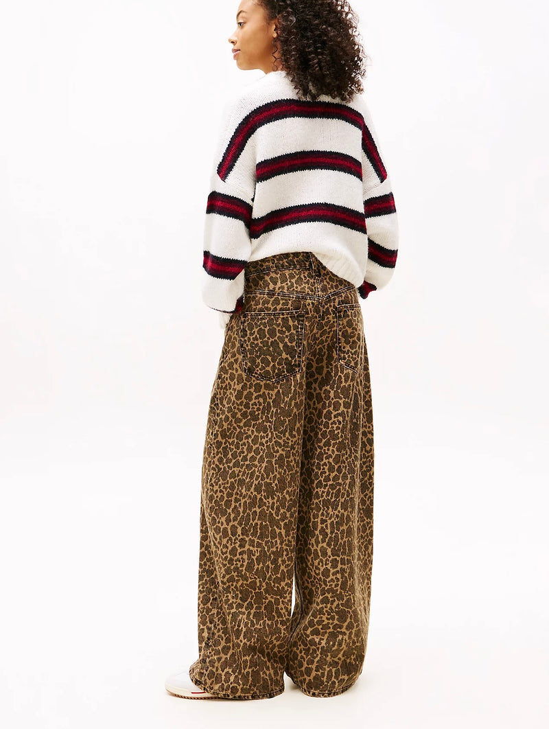 Tommy Jeans Charlie Mid Rise Loose Jean - Leopard
