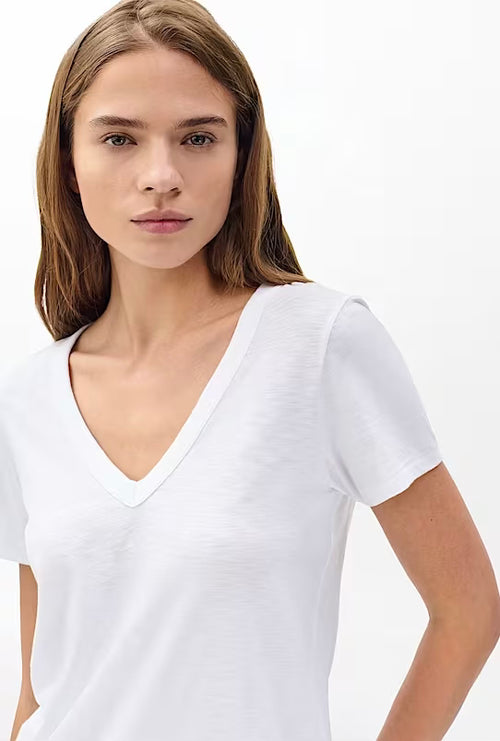 Rag & Bone Slub V-Neck Tee - White