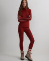 Varley Always Warm Base Layer Legging - Red Dahlia Marl